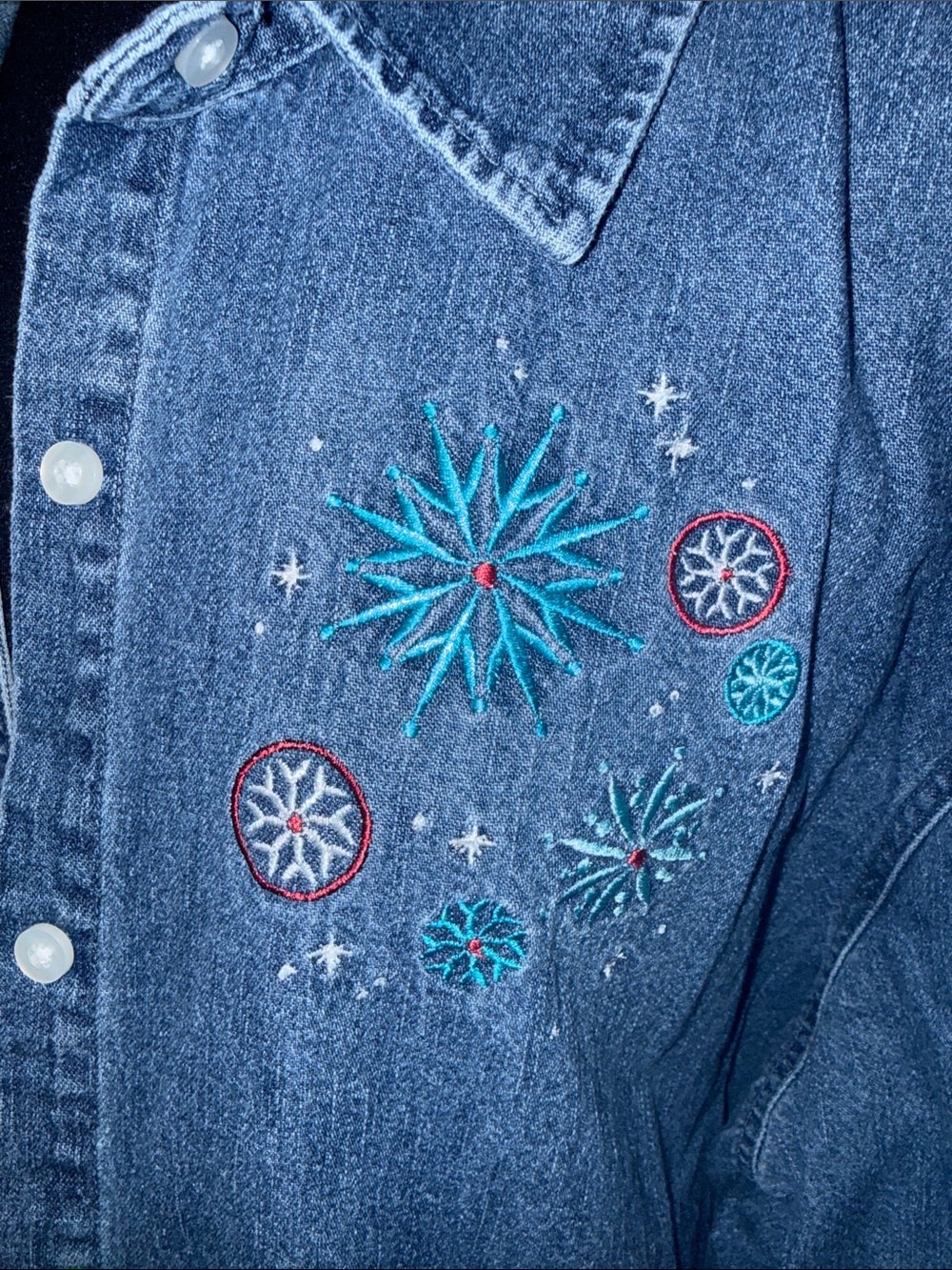 Disney Tinkerbell Denim Button-Up - Picture 3 of 5